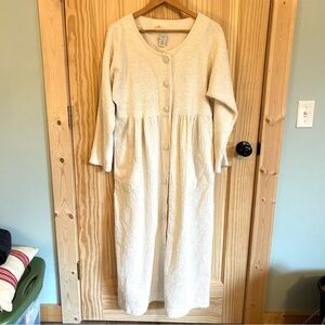 Garnet Hill Cream Robe